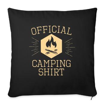 Camping shirt - Sofakissenbezug 45 x 45 cm - Schwarz - Vorne
