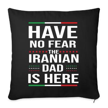 Iraner Vater Iran Perserreich - Sofakissenbezug 45 x 45 cm - Schwarz - Vorne