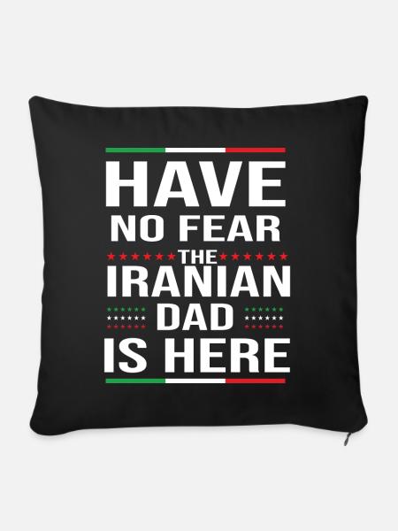 Iraner Vater Iran Perserreich - Sofakissenbezug 45 x 45 cm - Schwarz
