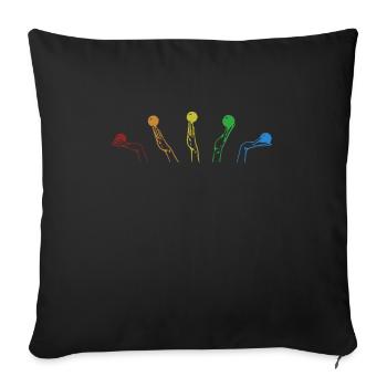 Contact Juggling LGBT Rainbow Jonglage - Sofakissenbezug 45 x 45 cm - Schwarz - Vorne