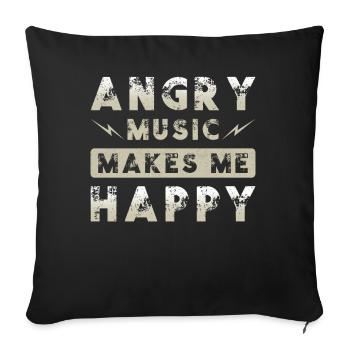 Metal Musique Angry - Housse de coussin décorative 45 x 45 cm - noir - Devant