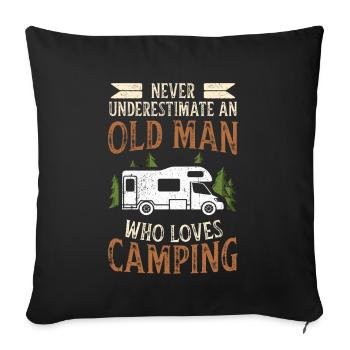 camper - Sofa pillowcase 17,3'' x 17,3'' (45 x 45 cm) - black - Front