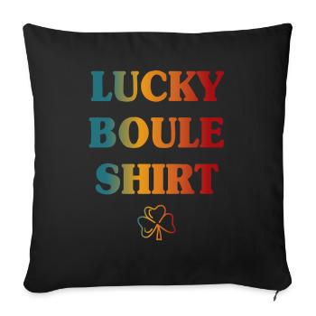 Boule Glücksshirt Boule Spieler Retro - Sofakissenbezug 45 x 45 cm - Schwarz - Vorne