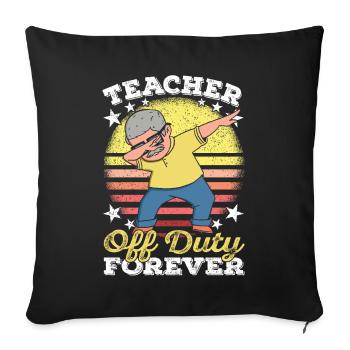Professeur d’anglais Pension Pension professeur Pension - Housse de coussin décorative 45 x 45 cm - noir - Devant