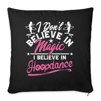 Hulahoop Hoop Dance Hooping Huller Hula Hupp - Sofakissenbezug 45 x 45 cm - Schwarz - Vorne