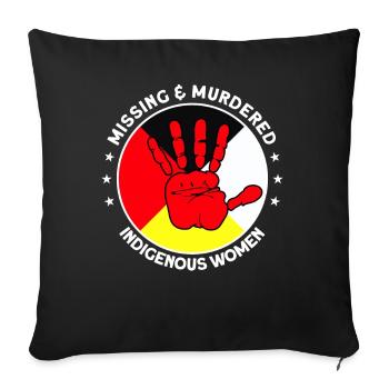 Missing Murdered Indigenous Women Native America - Sofa pillowcase 17,3'' x 17,3'' (45 x 45 cm) - black - Front