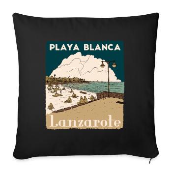 PLAYA BLANCA LANZAROTE - Housse de coussin décorative 45 x 45 cm - noir - Devant