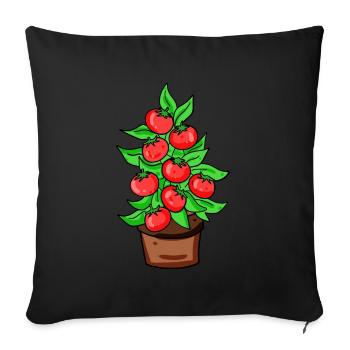 Tomato greenhouse garden gardener - Sofa pillowcase 17,3'' x 17,3'' (45 x 45 cm) - black - Front