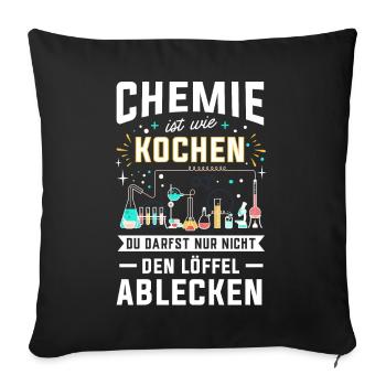 Chemie - Sofakissenbezug 45 x 45 cm - Schwarz - Vorne