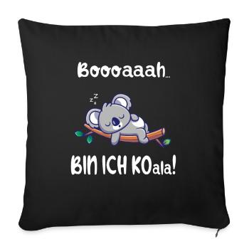 Lustige Koala Geschenke - Sofakissenbezug 45 x 45 cm - Schwarz - Vorne