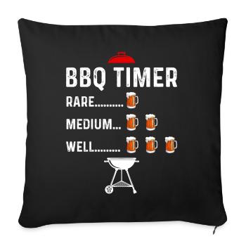 Grilling BBQ Grill Master Barbecue Gift - Sofa pillowcase 17,3'' x 17,3'' (45 x 45 cm) - black - Front