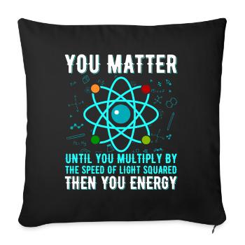 Physique physicien Science Chimie Cadeau - Housse de coussin décorative 45 x 45 cm - noir - Devant