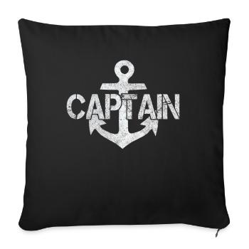 captain - Sofa pillowcase 17,3'' x 17,3'' (45 x 45 cm) - black - Front