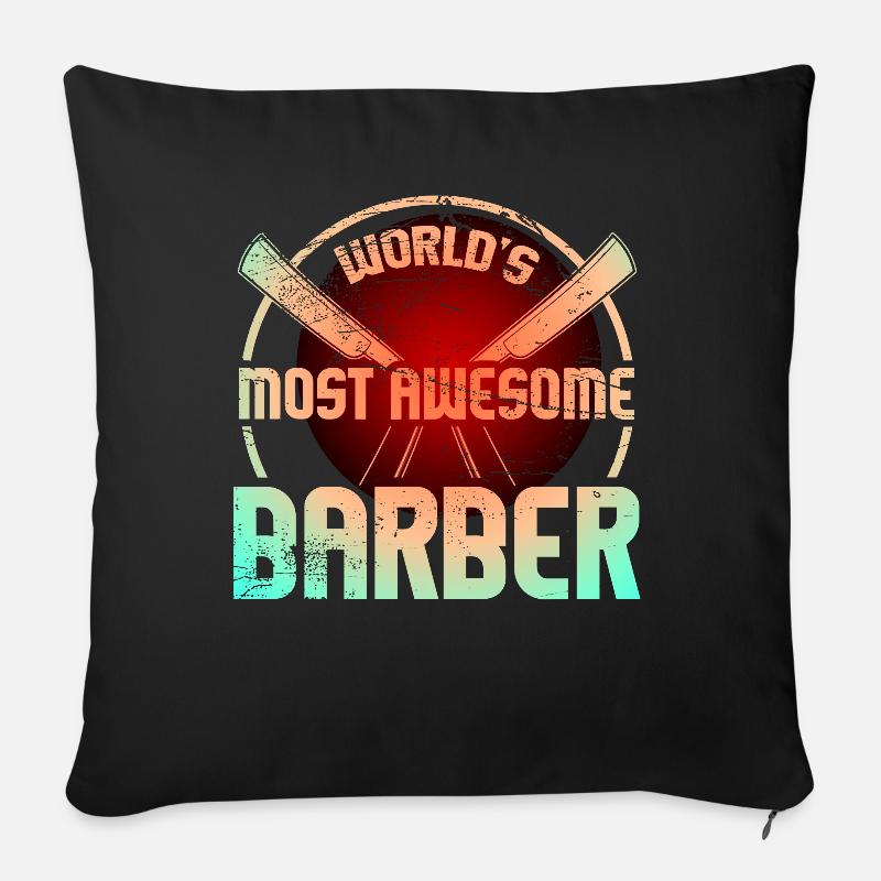 Barber Vintage - Sofakissenbezug 45 x 45 cm - Schwarz