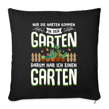 Garten - Sofakissenbezug 45 x 45 cm - Schwarz - Vorne