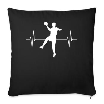 Handballer Heartbeat Handball Gift Men - Sofa pillowcase 17,3'' x 17,3'' (45 x 45 cm) - black - Front
