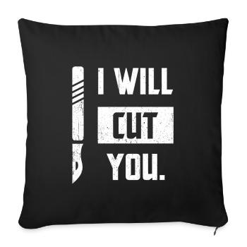 Surgeon Sayings Gift Medicine Doctor Doc Doctor - Sofa pillowcase 17,3'' x 17,3'' (45 x 45 cm) - black - Front