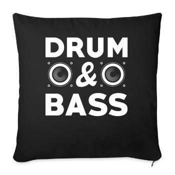 Drum Bass - Sofa pillowcase 17,3'' x 17,3'' (45 x 45 cm) - black - Front