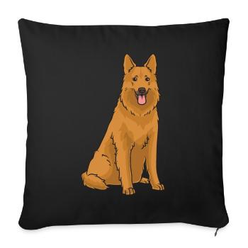 Harzer Fuchs Dog - Sofa pillowcase 17,3'' x 17,3'' (45 x 45 cm) - black - Front