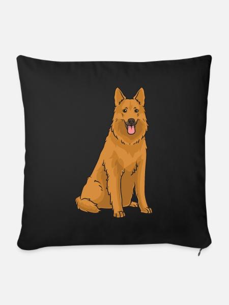 Harzer Fuchs Hund - Sofakissenbezug 45 x 45 cm - Schwarz