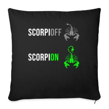 Scorpion drôle - Housse de coussin décorative 45 x 45 cm - noir - Devant