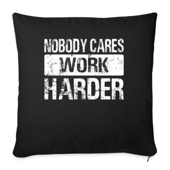 Nobody Cares Work Gym Fitness Motivation - Housse de coussin décorative 45 x 45 cm - noir - Devant