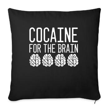 Kokain Cocaine - Sofakissenbezug 45 x 45 cm - Schwarz - Vorne