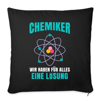 Chemie - Sofakissenbezug 45 x 45 cm - Schwarz - Vorne