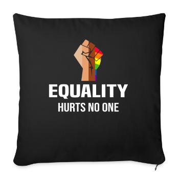 Égalité entre les hommes et les femmes LGBTQ - Housse de coussin décorative 45 x 45 cm - noir - Devant