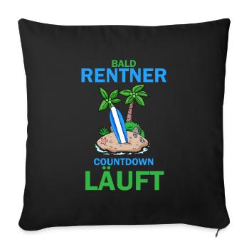 Bald Rentner - Sofakissenbezug 45 x 45 cm - Schwarz - Vorne
