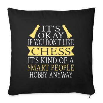Chess - Housse de coussin décorative 45 x 45 cm - noir - Devant
