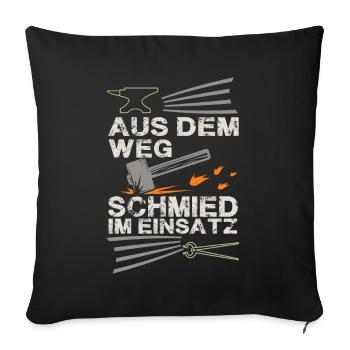 Schmied - Sofakissenbezug 45 x 45 cm - Schwarz - Vorne