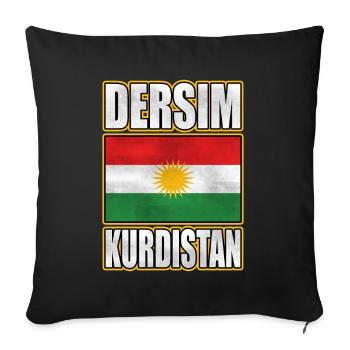 Dersim Kurdistan, Kurdistan Flag, Kurdish Flag - Sofa pillowcase 17,3'' x 17,3'' (45 x 45 cm) - black - Front