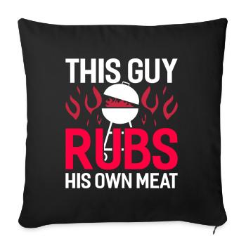 Grilling BBQ Grill Master Barbecue Gift - Sofa pillowcase 17,3'' x 17,3'' (45 x 45 cm) - black - Front