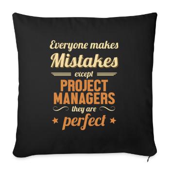 Project Manager are Perfect IT Project Manager - Sofa pillowcase 17,3'' x 17,3'' (45 x 45 cm) - black - Front