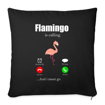 Flamingo - Sofakissenbezug 45 x 45 cm - Schwarz - Vorne
