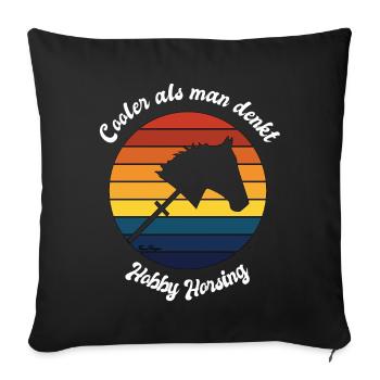 Hobby Horsing Cool plus que vous ne le pensez - Housse de coussin décorative 45 x 45 cm - noir - Devant
