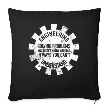 Gear Engineer Technician Engineering Engineer - Sofa pillowcase 17,3'' x 17,3'' (45 x 45 cm) - black - Front