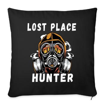Camera Quote Lost Place Hunter Explorer Gift - Sofa pillowcase 17,3'' x 17,3'' (45 x 45 cm) - black - Front