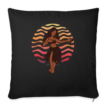 Hula Girl Hawaii Hula Dancer Dress Dance Aloha - Sofa pillowcase 17,3'' x 17,3'' (45 x 45 cm) - black - Front
