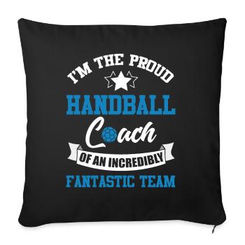 Handball Coach Handballer Team Ball - Sofa pillowcase 17,3'' x 17,3'' (45 x 45 cm) - black - Front