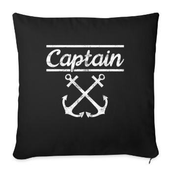 captain - Sofa pillowcase 17,3'' x 17,3'' (45 x 45 cm) - black - Front