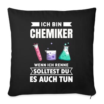 Chemie - Sofakissenbezug 45 x 45 cm - Schwarz - Vorne
