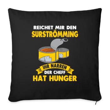 Surströmming Stinkefisch Challenge Kotzfisch Fisch - Sofakissenbezug 45 x 45 cm - Schwarz - Vorne