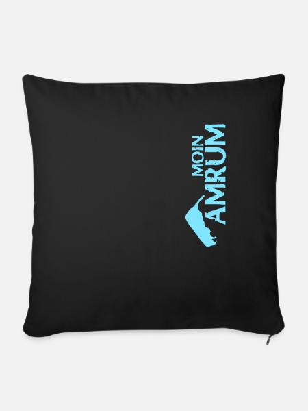 Amrum Moin Spruch - Sofakissenbezug 45 x 45 cm - Schwarz