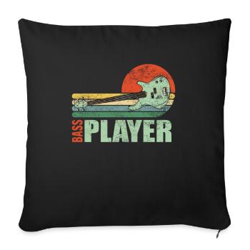 Bass Guitar Bassist Bass Guitar - Sofa pillowcase 17,3'' x 17,3'' (45 x 45 cm) - black - Front