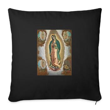 The Apparitions Of Our Lady of Guadalupe - Sofa pillowcase 17,3'' x 17,3'' (45 x 45 cm) - black - Front