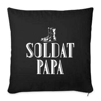 Soldier Papa Bundeswehr Luftwaffe - Sofa pillowcase 17,3'' x 17,3'' (45 x 45 cm) - black - Front