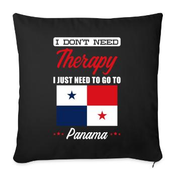 Panama - Sofa pillowcase 17,3'' x 17,3'' (45 x 45 cm) - black - Front