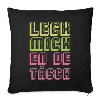 Köln Kölle Kölsch - Sofakissenbezug 45 x 45 cm - Schwarz - Vorne